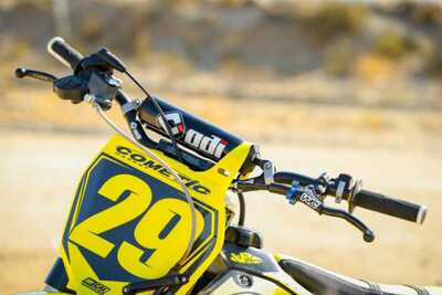 Officially Licensed complete custom graphics with a personal style for a Suzuki RM125 with FMF shorty exhaust 